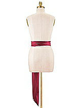 Alt View 3 Thumbnail - Cabernet Satin Twill Wedding Sash