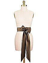 Alt View 1 Thumbnail - Espresso Satin Twill Wedding Sash