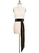 Front View Thumbnail - Espresso Satin Twill Wedding Sash