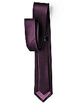 Side View Thumbnail - Aubergine Yarn-Dyed Modern Tie by After Six