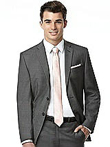 Alt View 4 Thumbnail - Blush Yarn-Dyed Modern Tie by After Six