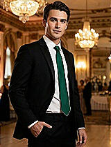 Alt View 2 Thumbnail - Hunter Green Yarn-Dyed Modern Tie by After Six