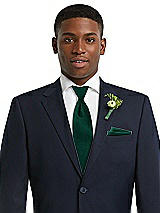 Alt View 3 Thumbnail - Hunter Green Yarn-Dyed Modern Tie by After Six