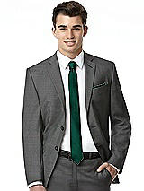 Alt View 4 Thumbnail - Hunter Green Yarn-Dyed Modern Tie by After Six