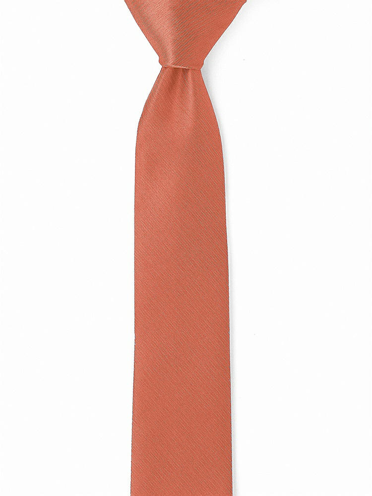 Back View - Terracotta Copper Yarn-Dyed Modern Tie by After Six