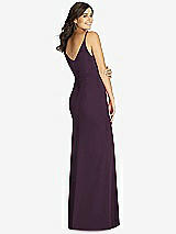 Rear View Thumbnail - Aubergine Fishtail Skirt Stretch Maxi Dress