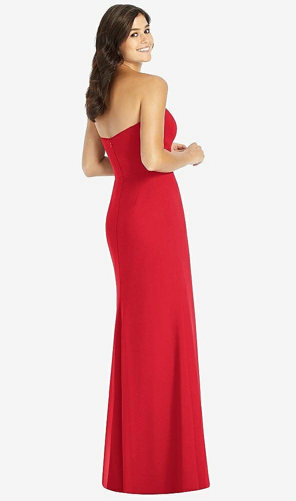 Back View - Parisian Red Sweetheart Strapless Mermaid Dress
