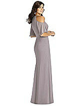 Rear View Thumbnail - Cashmere Gray Thread Bridesmaid Style Dakota