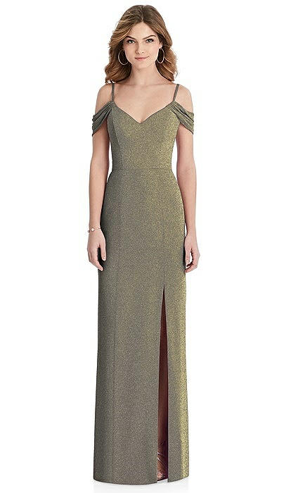 After Six Shimmer Bridesmaid Dress 1517ls In Mocha Gold | The Dessy Group