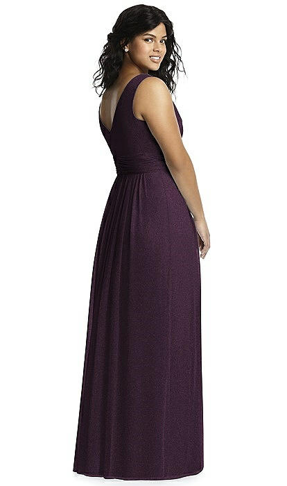 plus size dark purple bridesmaid dresses Dessy Shimmer Dress 2894ls In Aubergine Silver Wedding dress