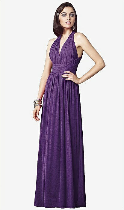 fitted lace wedding dress A Line V Neck Lilac/Gold Lace Floral Long Prom Dresses, Purple/Gold La –  morievent