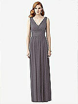 Front View Thumbnail - Stormy Silver Dessy Shimmer Bridesmaid Dress 2955LS