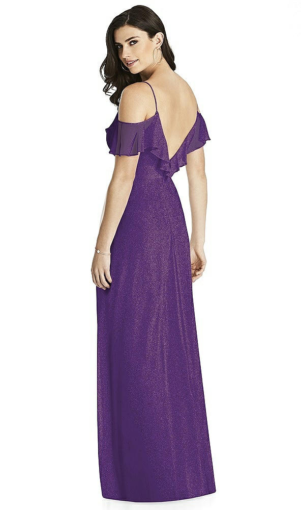 Back View - Majestic Gold Dessy Shimmer Bridesmaid Dress 3020LS