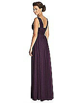 Rear View Thumbnail - Aubergine Silver Dessy Shimmer Bridesmaid Dress 3026LS