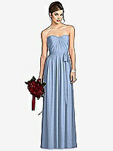 Front View Thumbnail - Cloudy Silver After Six Shimmer Bridesmaid Dress 6678LS
