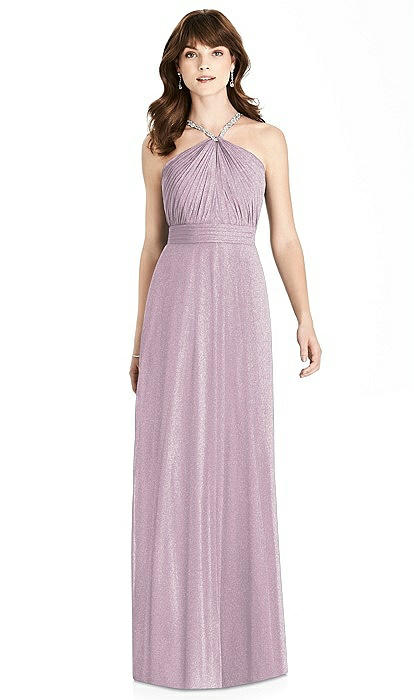 After Six Shimmer Bridesmaid Dress 6782ls In Suede Rose Silver | The Dessy  Group