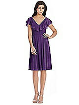 Front View Thumbnail - Majestic Gold After Six Shimmer Bridesmaid Dress 6796LS