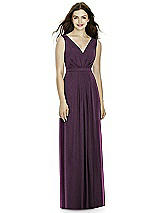 Front View Thumbnail - Aubergine Silver Bella Bridesmaids Shimmer Dress BB103LS
