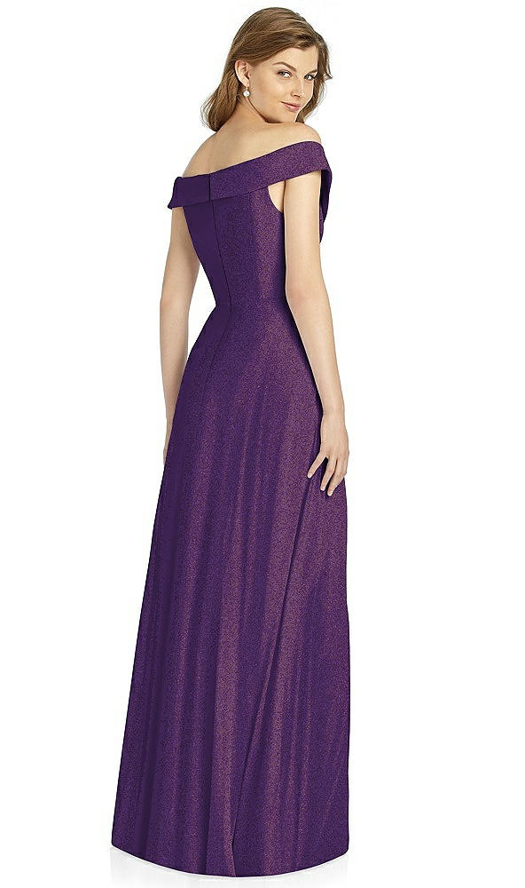 Back View - Majestic Gold Bella Bridesmaid Shimmer Dress BB123LS