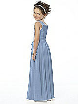 Rear View Thumbnail - Cloudy Silver Flower Girl Shimmer Dress FL4033LS