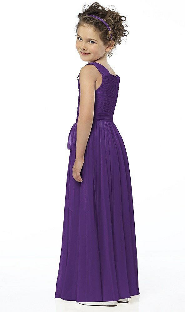 Back View - Majestic Gold Flower Girl Shimmer Dress FL4033LS
