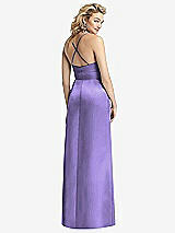 Rear View Thumbnail - Tahiti Pleated Skirt Satin Maxi Dress with Pockets