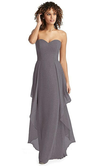 slim fit dress slacks Elegant Gown With Fitted Corset-Style Bodice And Flowing Maxi Skirt - main image 1