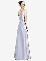 Rear View Thumbnail - Silver Dove Draped Wrap Satin Maxi Dress with Pockets