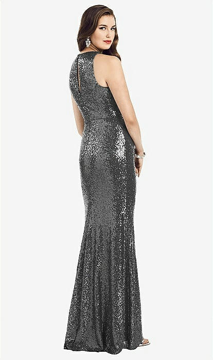 silver glitter bridesmaid dresses Glitter Mermaid V-Neck Long Dress Dazzling Glittery Mermaid V-Neck Lon –  Tux-USA® main image 1