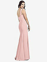 Rear View Thumbnail - Rose Sleeveless Seamed Bodice Trumpet Gown