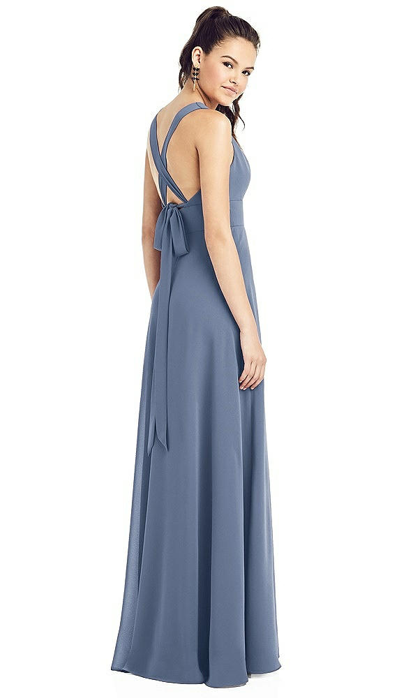 Back View - Larkspur Blue Thread Bridesmaid UKTH019