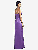 Rear View Thumbnail - Pansy Sweetheart Strapless Pleated Skirt Dress with Pockets