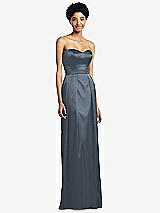 Front View Thumbnail - Silverstone Sweetheart Strapless Pleated Skirt Dress with Pockets