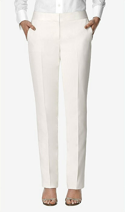 Women's After Six Eve Bridal Tuxedo Pants, Size 14 - Ivory