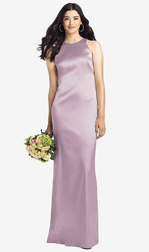 Back View - Suede Rose Sleeveless Open Twist-Back Maxi Dress