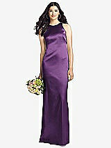 Rear View Thumbnail - African Violet Sleeveless Open Twist-Back Maxi Dress