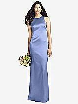 Rear View Thumbnail - Periwinkle - PANTONE Serenity Sleeveless Open Twist-Back Maxi Dress