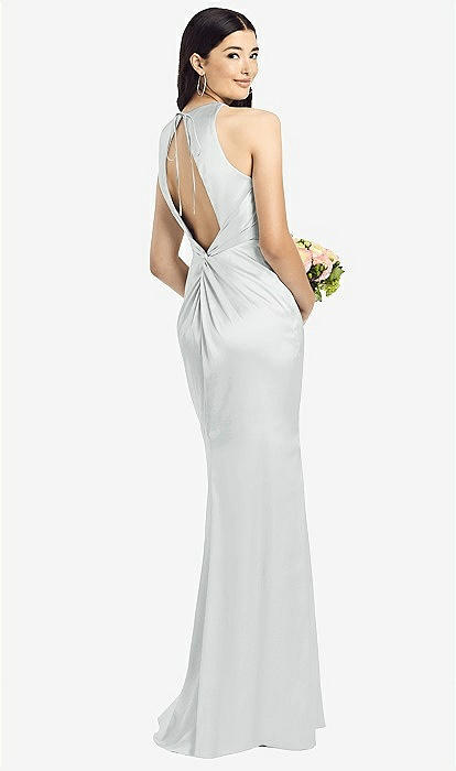 Sleeveless Open Twist-Back Maxi Dress
