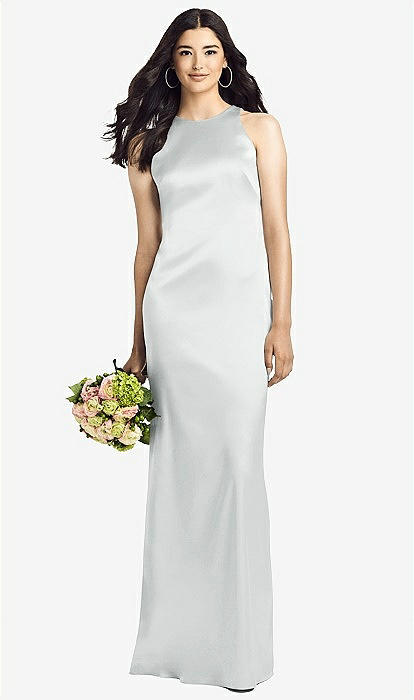 twist back bridesmaid dress Nerida Twist Back Maxi Dress Steel Blue main image 1