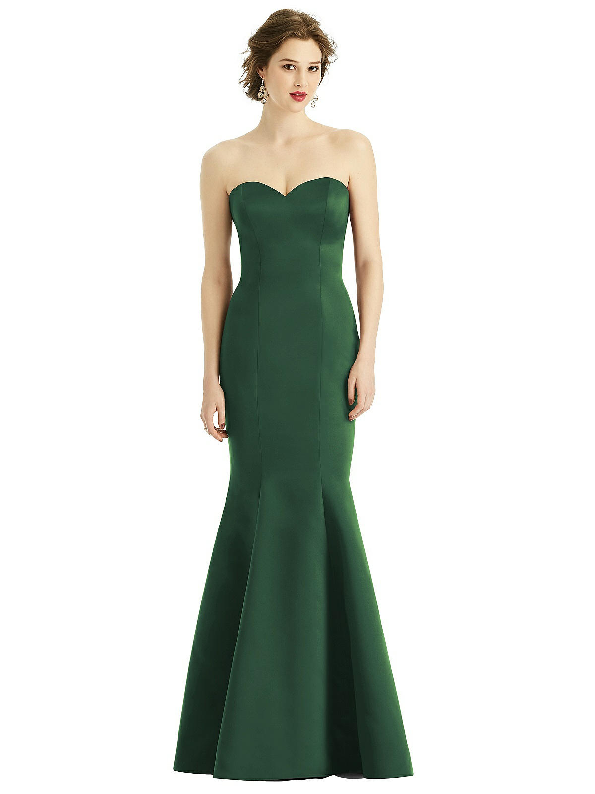 Sweetheart Strapless Satin Mermaid Bridesmaid Dress In Hampton Green | The  Dessy Group