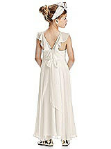 Rear View Thumbnail - Ivory Flower Girl Dress FL4070