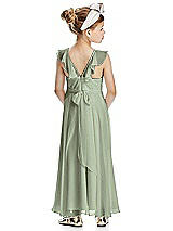 Rear View Thumbnail - Sage Flower Girl Dress FL4070