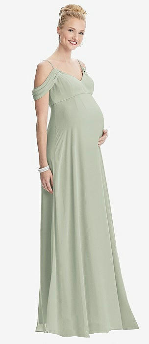 green velvet maternity dress Long Sleeves Emerald Green Velvet Maternity Dress for PhotoShoot Emerald Green / US10 main image 1