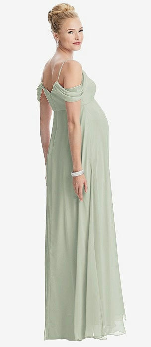 slim fit dress slacks Dusty Sage V-Neck Maternity Bridesmaid Dress with Flared Sleeves BD129 US8 / Custom Color