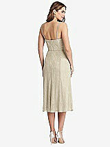 Lace Bustier Midi Bridesmaid Dress With Spaghetti Straps In Champagne | The Dessy Group Lace Bustier Midi Bridesmaid Dress With Spaghetti Straps In Champagne | The Dessy Group
