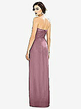Alt View 2 Thumbnail - Dusty Pink Strapless Draped Chiffon Maxi Dress - Lila