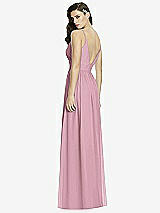 Rear View Thumbnail - Dusty Pink Deep V-Back Shirred Maxi Dress - Ensley