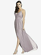 Front View Thumbnail - Cashmere Gray Deep V-Back Shirred Maxi Dress - Ensley