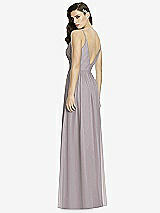 Rear View Thumbnail - Cashmere Gray Deep V-Back Shirred Maxi Dress - Ensley