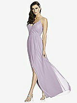 Front View Thumbnail - Lilac Haze Deep V-Back Shirred Maxi Dress - Ensley